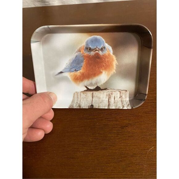 Vintage Eklund’s Ltd 1979 max blue bird vanity tray made in Italy - Picture 5 of 5